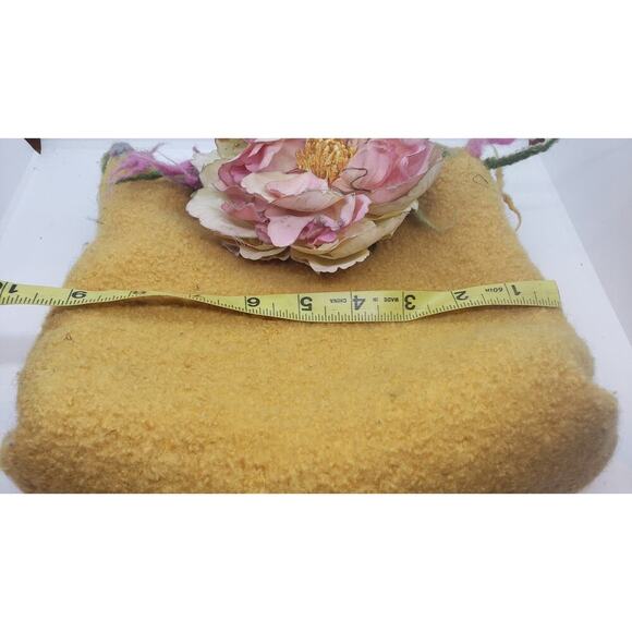 Handmade Felted Wool Purse Large Flower Tote Virginia Rowan Rokholt Art 1990s - Picture 6 of 10